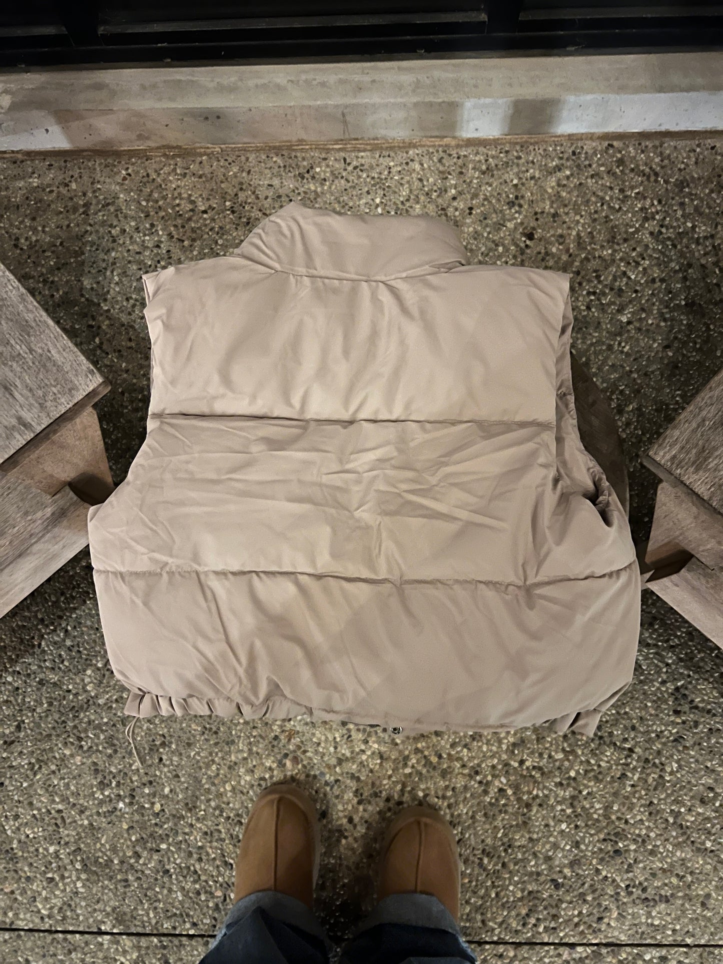 Tan Puffer Vest