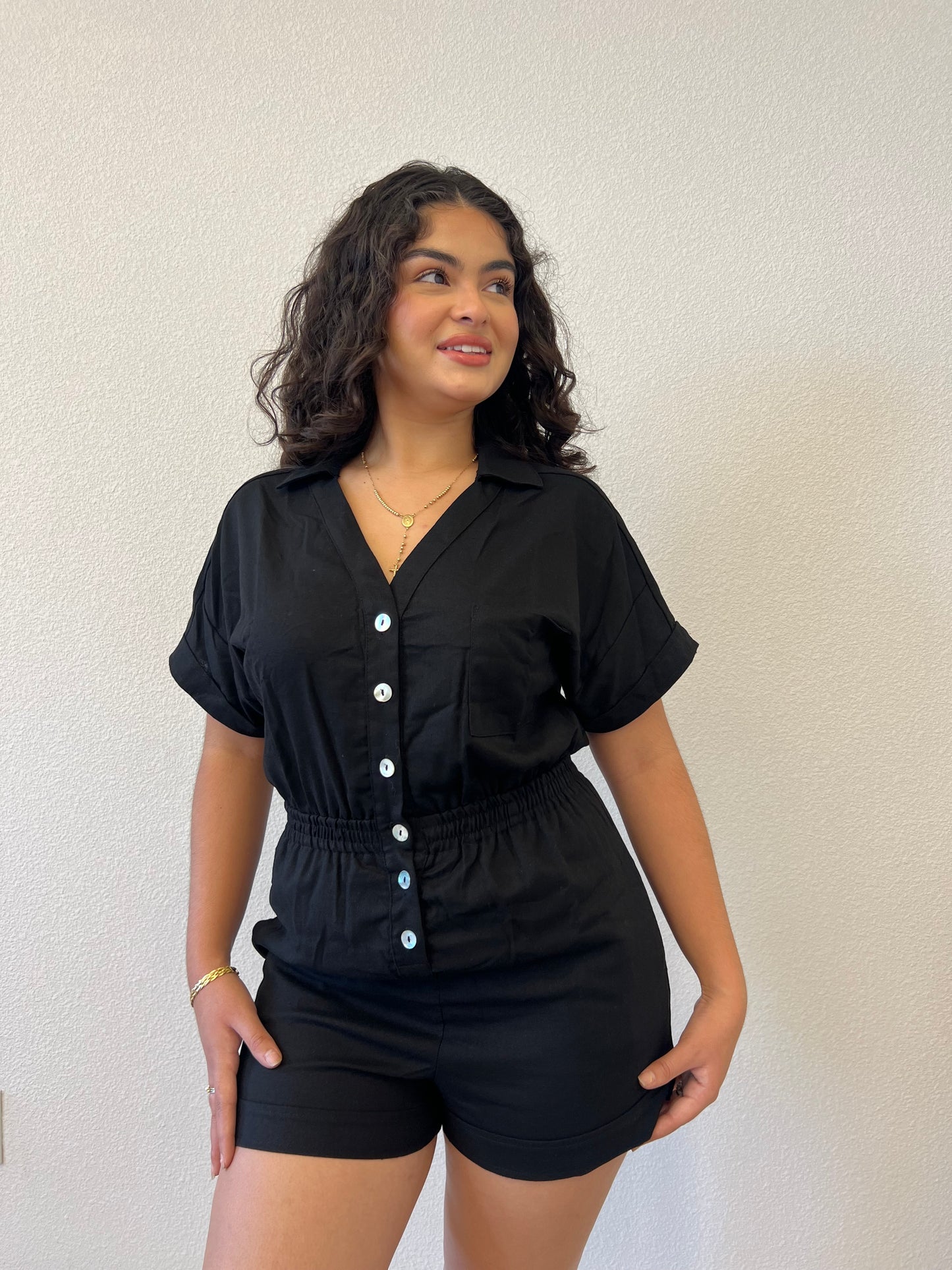 Salma black romper