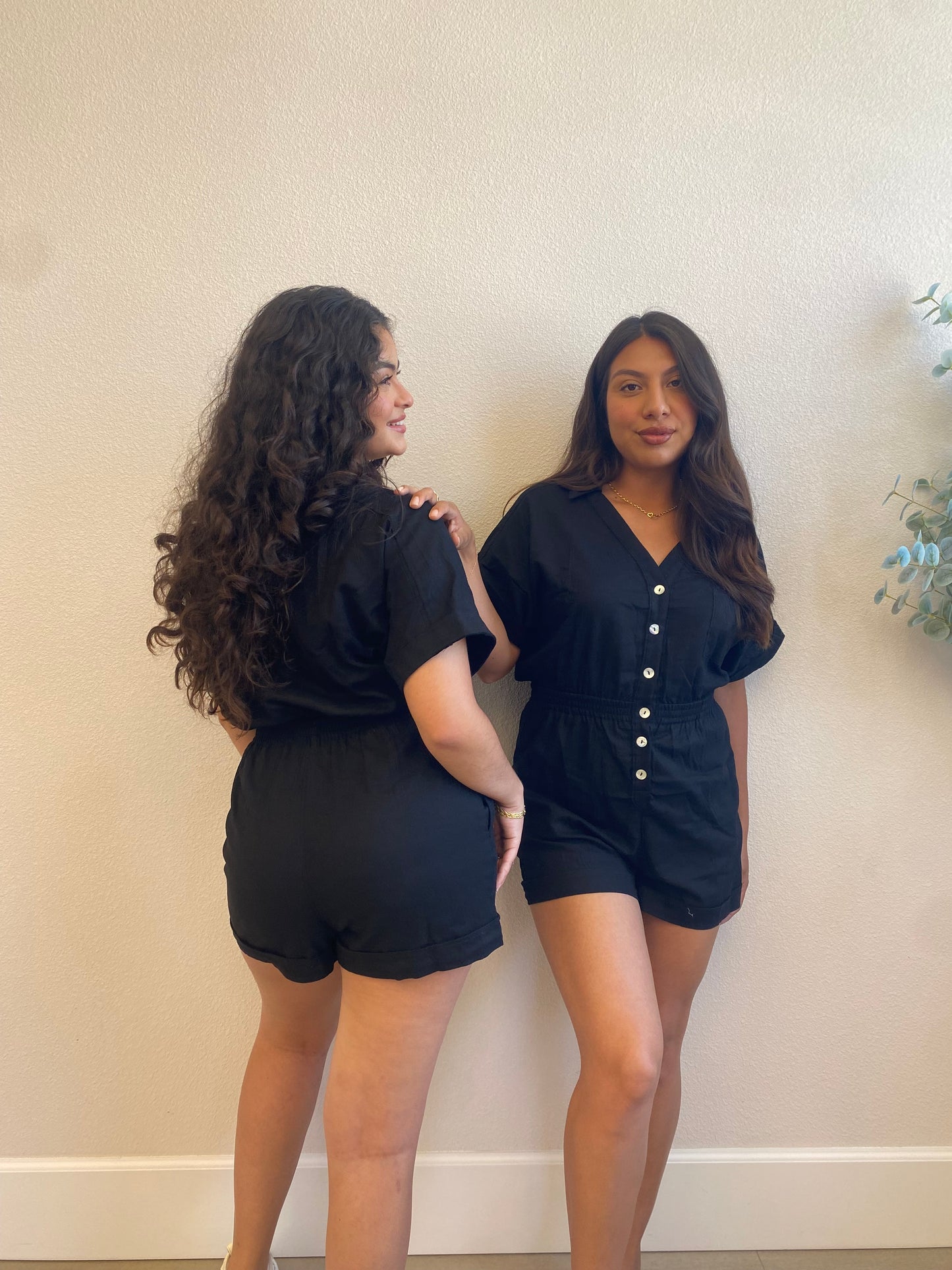 Salma black romper