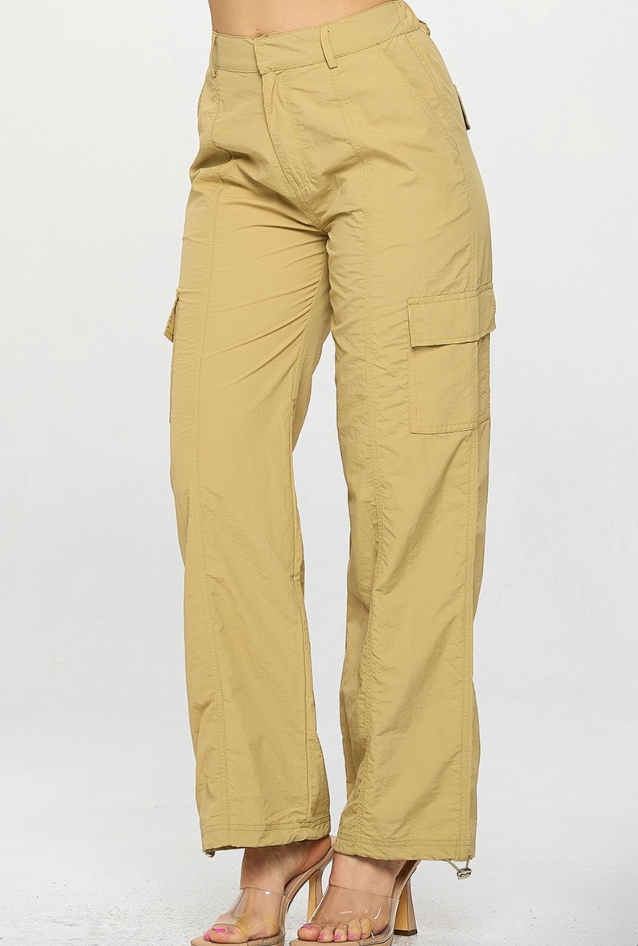 Mel Cargo Parachute Pants (Taupe)