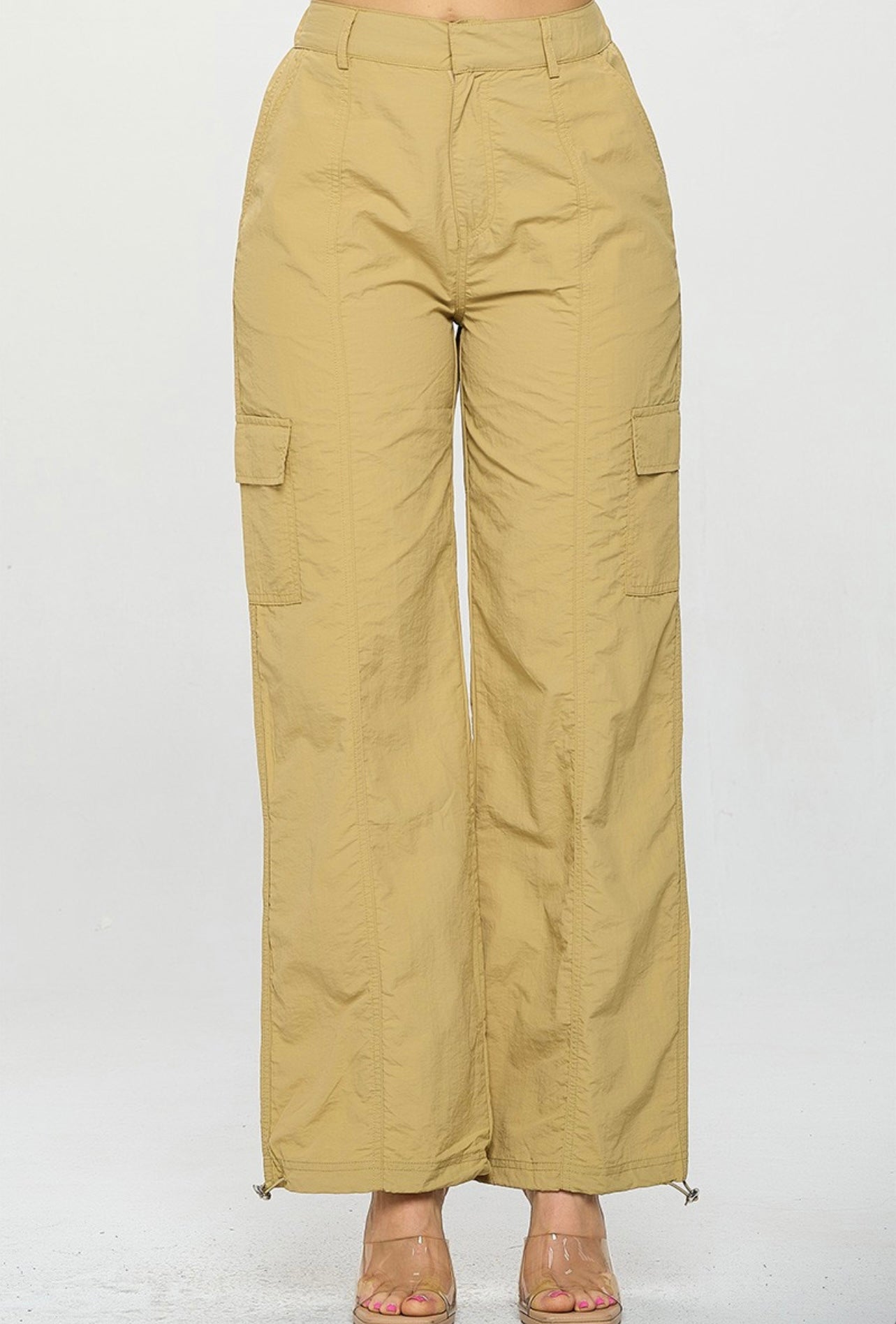 Mel Cargo Parachute Pants (Taupe)